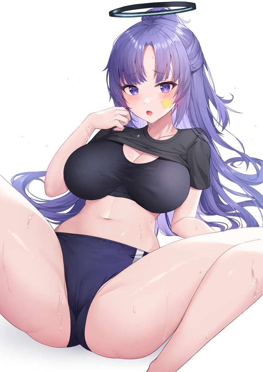 This is a pixiv picture whose title is 유우카-체육복.