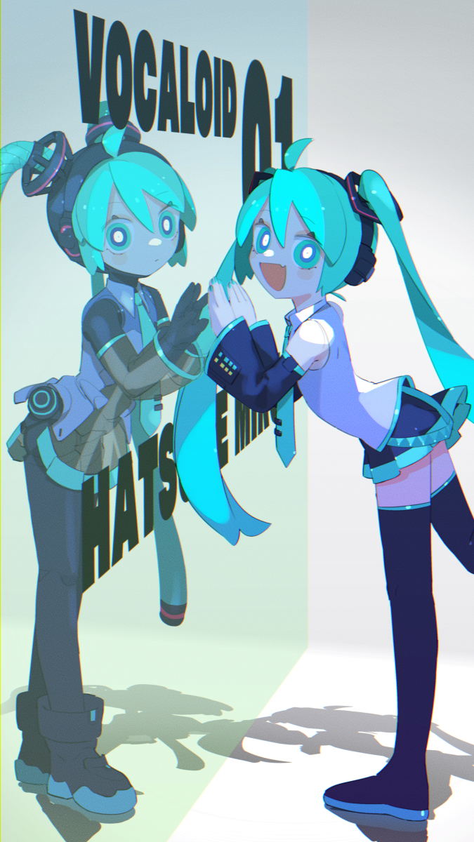This is a pixiv picture whose title is ミク×ミク.