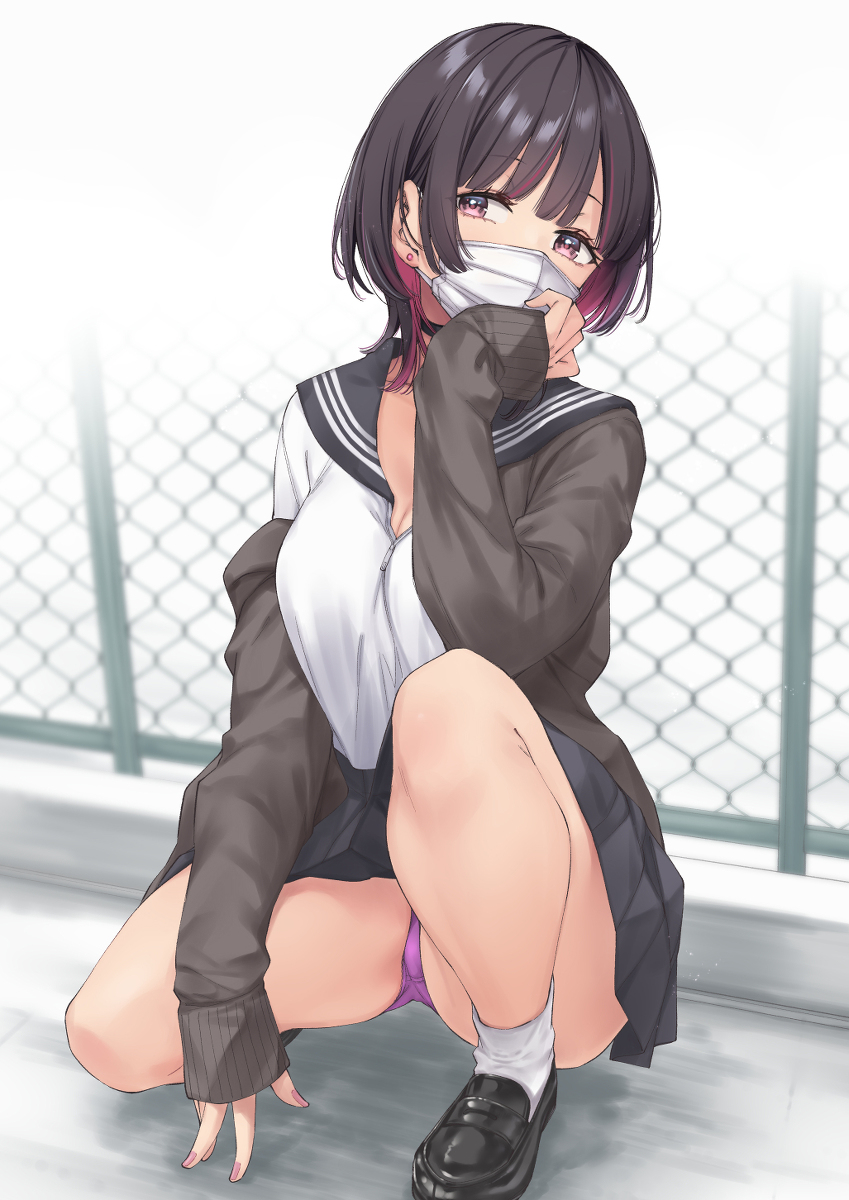This is a pixiv picture whose title is 女子高生.