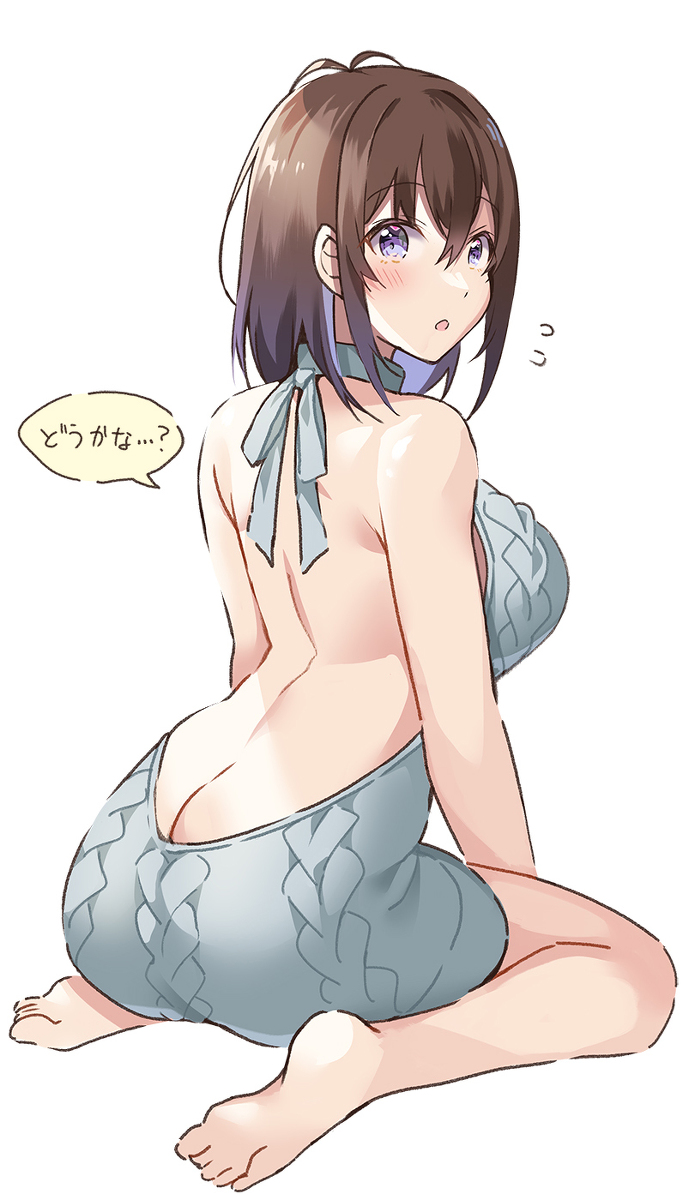 This is a pixiv picture whose title is 後ろ姿は更にすごかった.