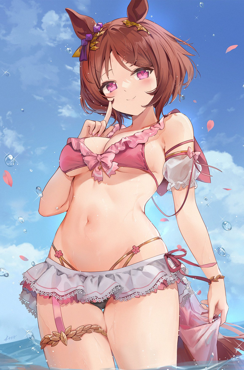 This is a pixiv picture whose title is 水着ローレルちゃん.