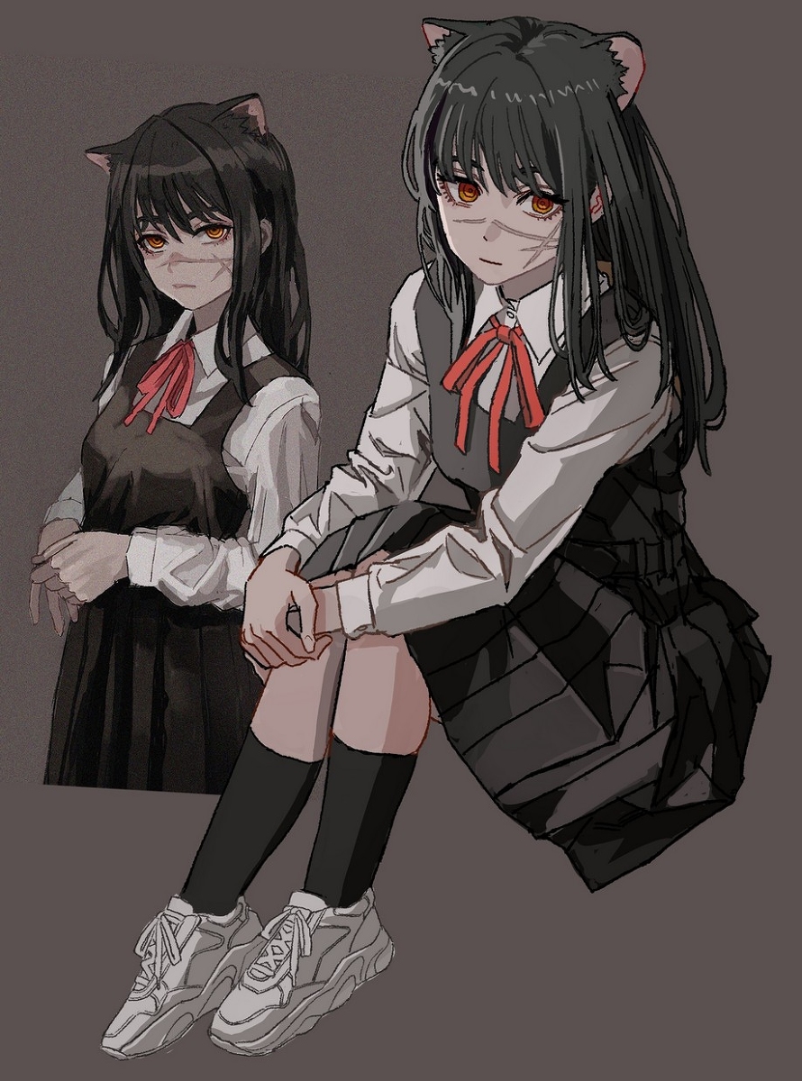 This is a pixiv picture whose title is Yoruneko.