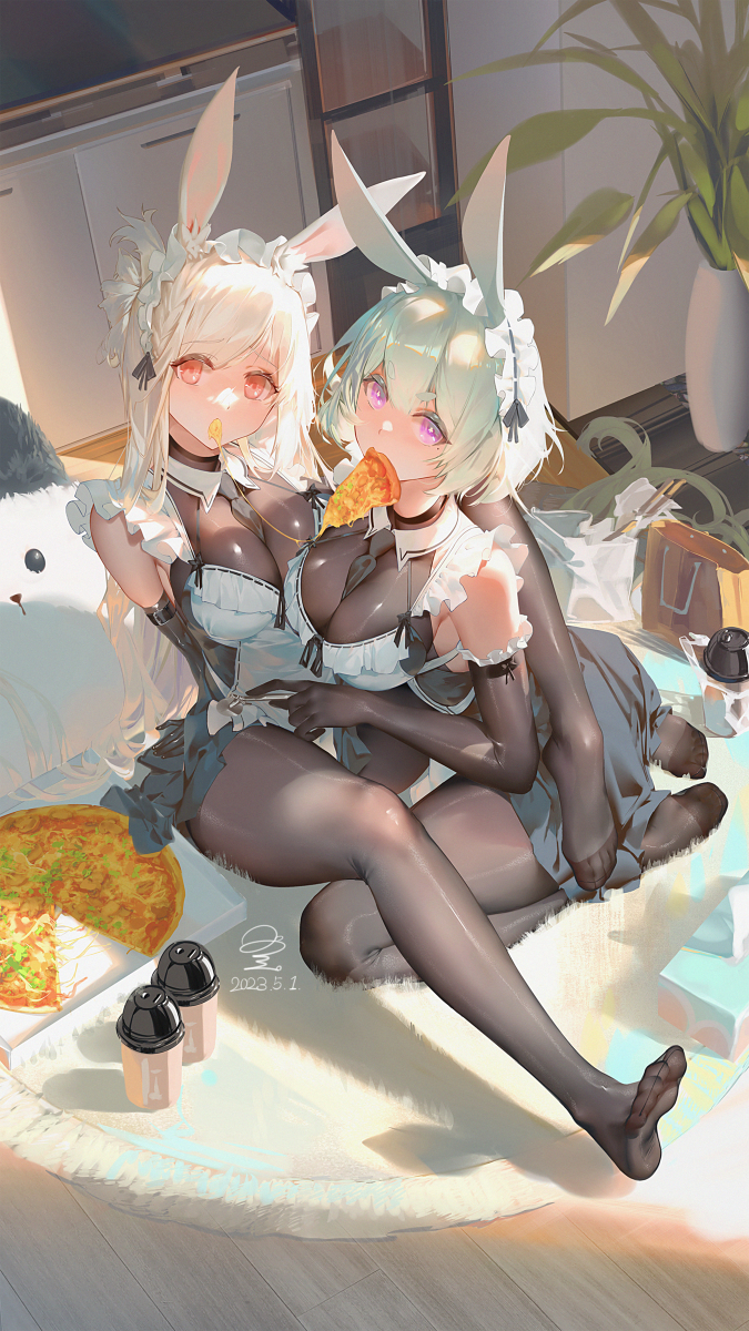 This is a pixiv picture whose title is Pizza Game！.