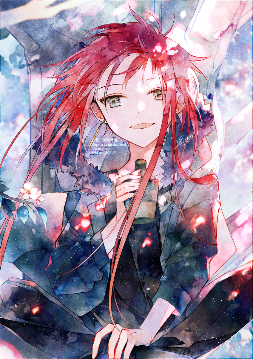 This is a pixiv picture whose title is 花見酒.