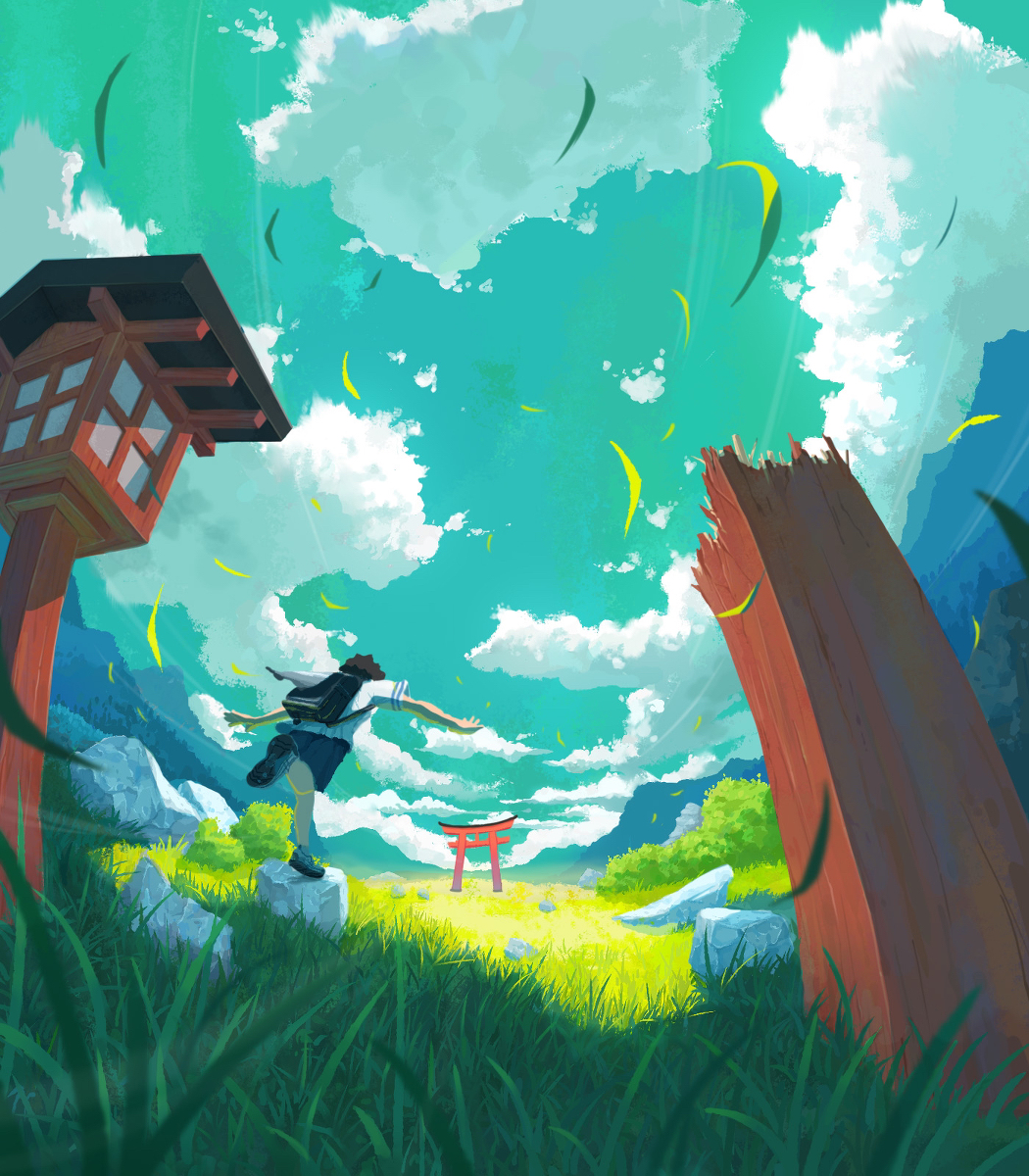 This is a pixiv picture whose title is 神隠し.