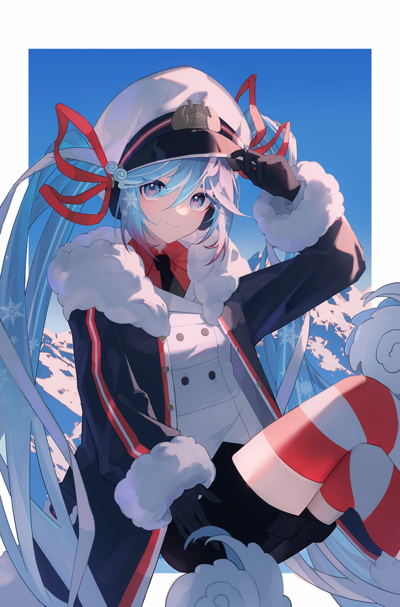 This is a pixiv picture whose title is snowmiku.