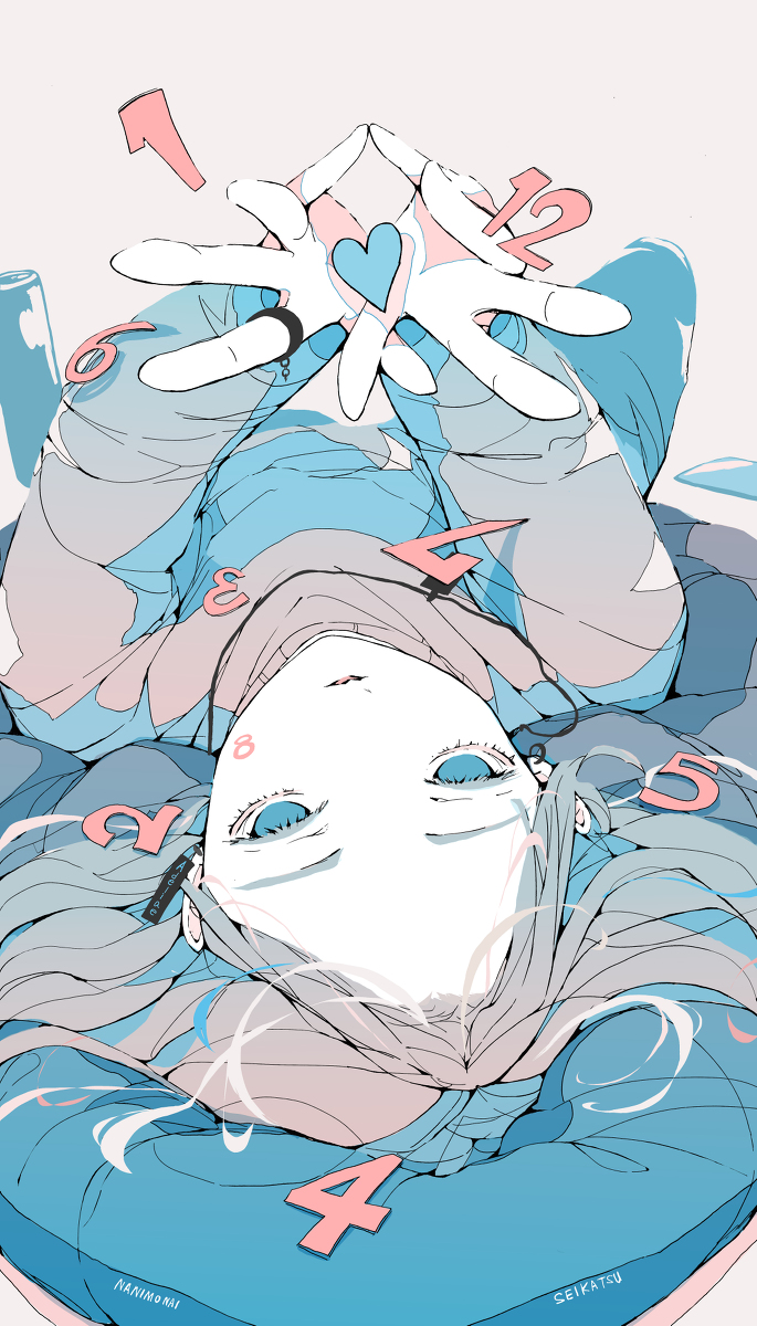 This is a pixiv picture whose title is 1/1440 Music 何もない生活/ Adeliae.