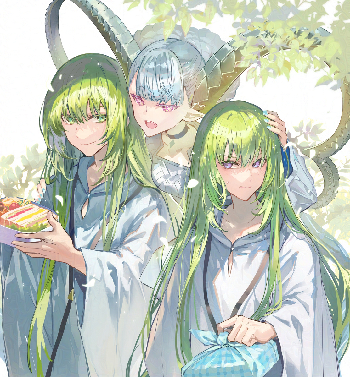 This is a pixiv picture whose title is ティアマトママとこどもたち.