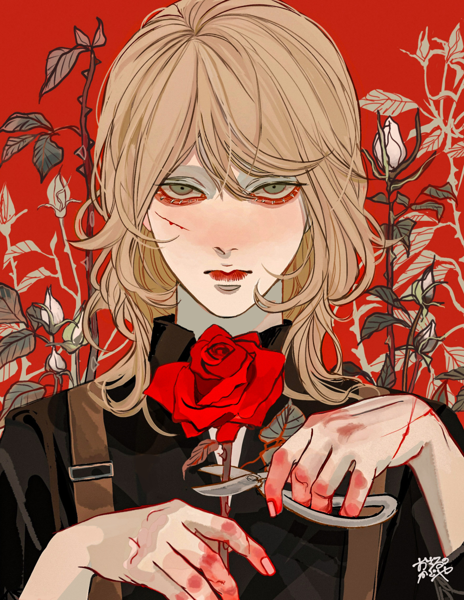 This is a pixiv picture whose title is 庭師の少年.