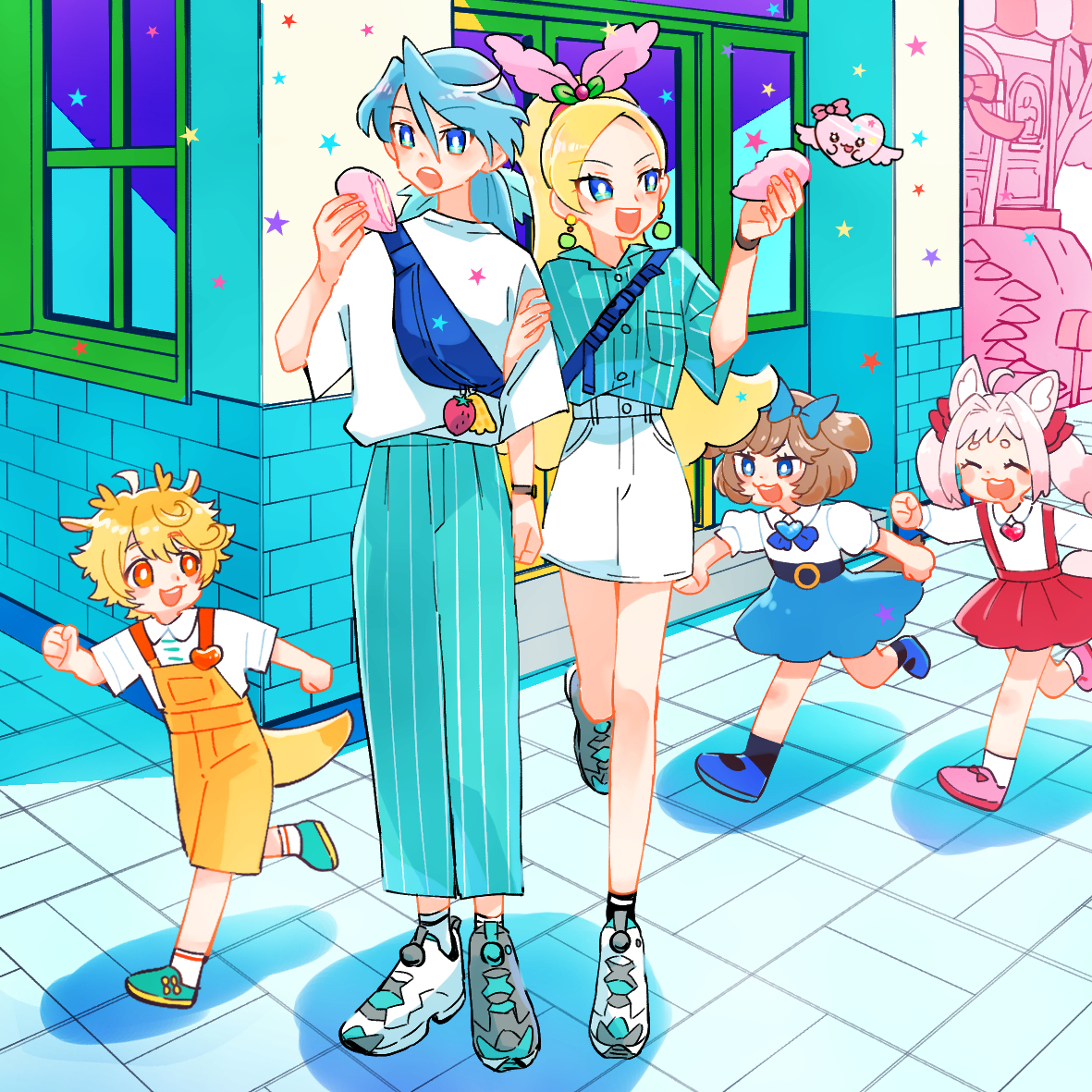 This is a pixiv picture whose title is ふたりで半分こ🍞.