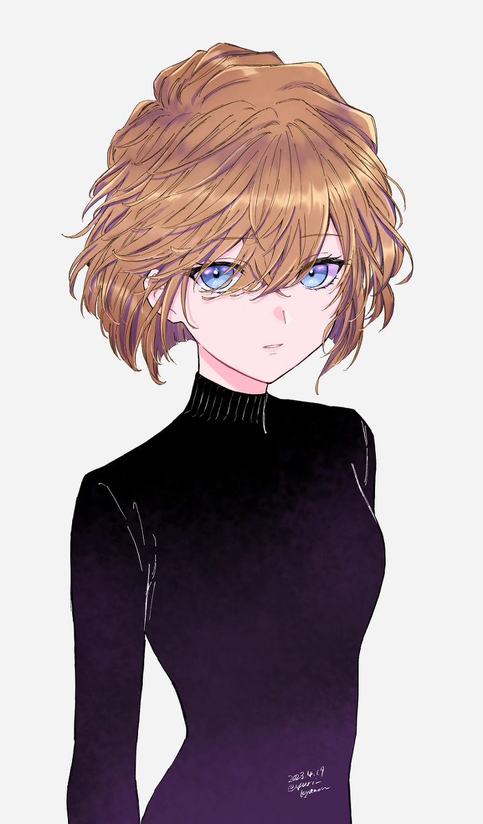 This is a pixiv picture whose title is 100億の女、「灰原哀」.