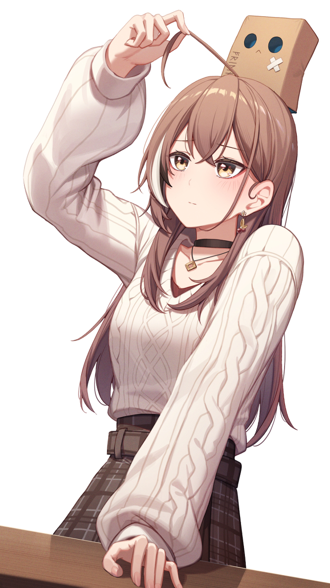 This is a pixiv picture whose title is Mumei アホ毛.