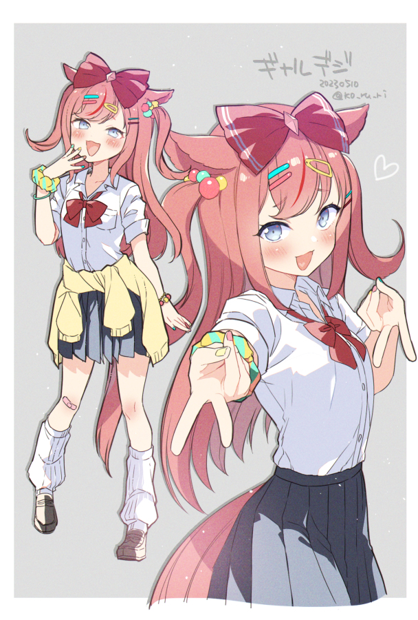 This is a pixiv picture whose title is 「う…うぇーい♡」.