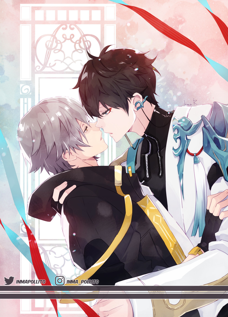 This is a pixiv picture whose title is DanHeng x Caelus..