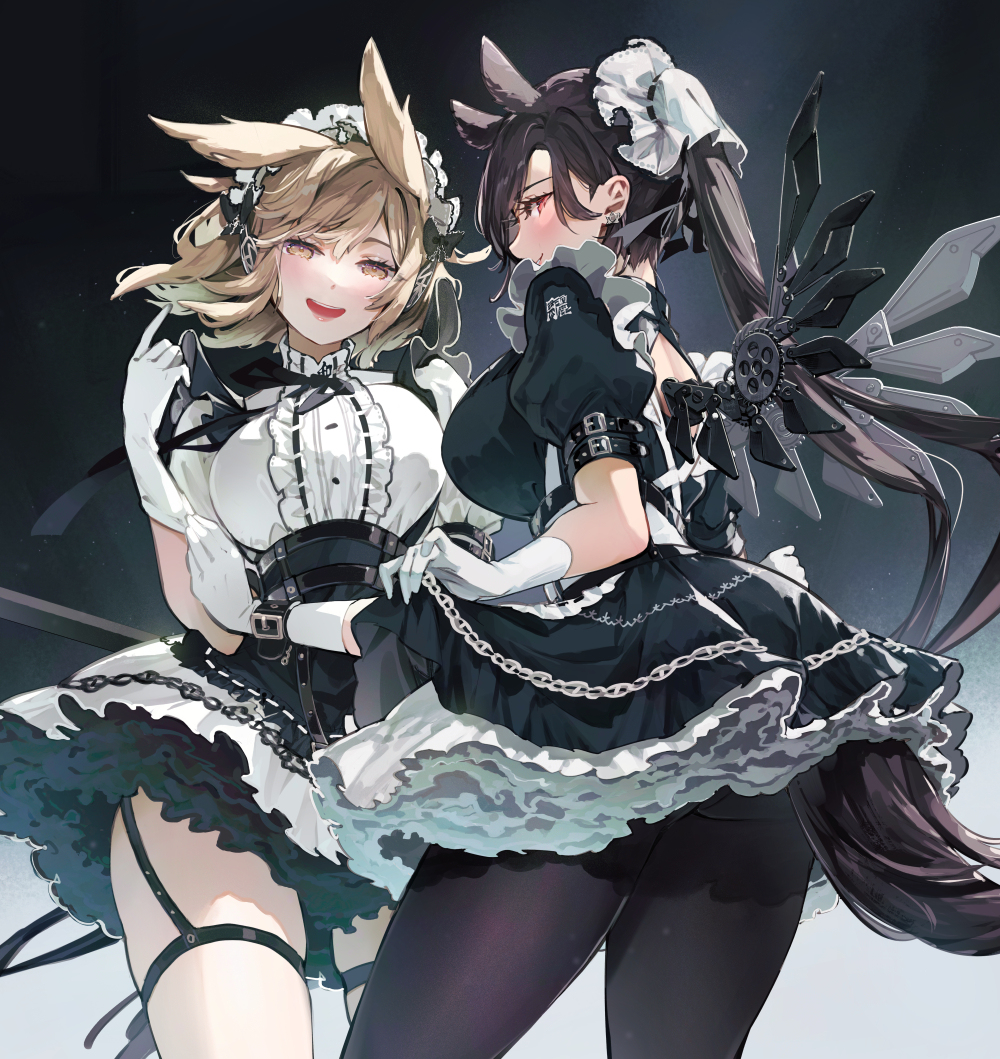 This is a pixiv picture whose title is maid🖤.