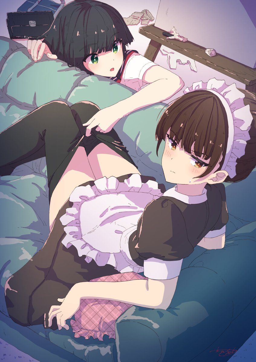This is a pixiv picture whose title is 脱ぎませんから.