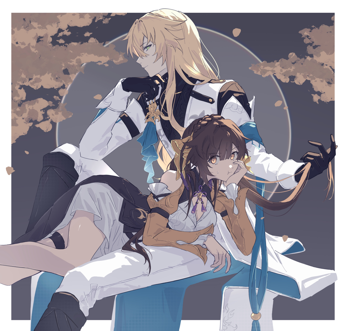 This is a pixiv picture whose title is luocha & sushang.