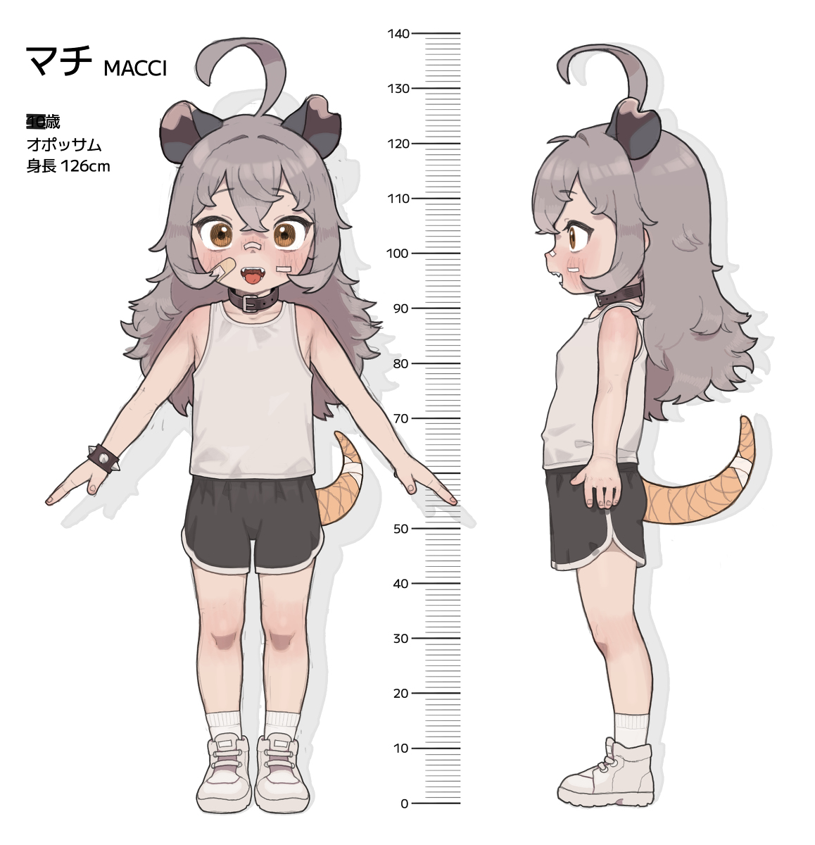 This is a pixiv picture whose title is マチ(Macci) New character sheet.