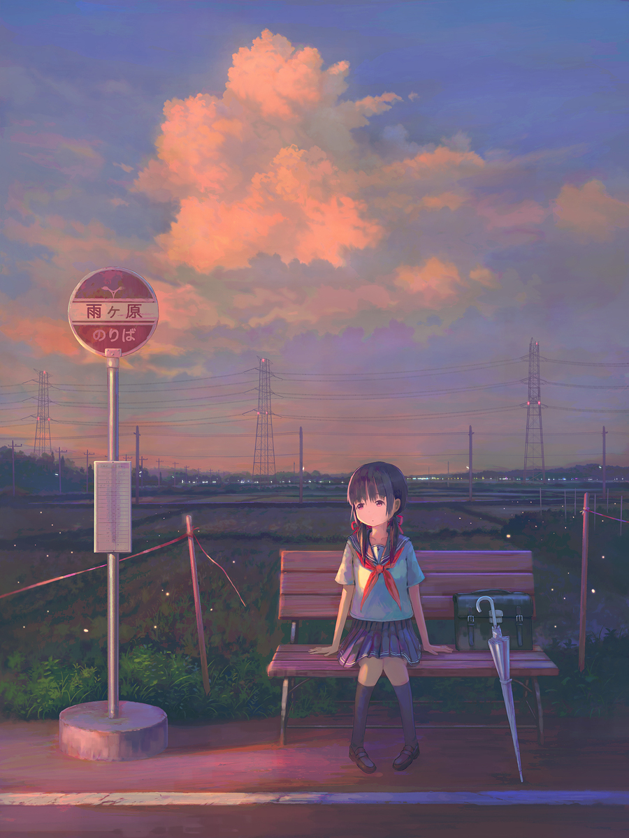 This is a pixiv picture whose title is 待ちぼうけの空.