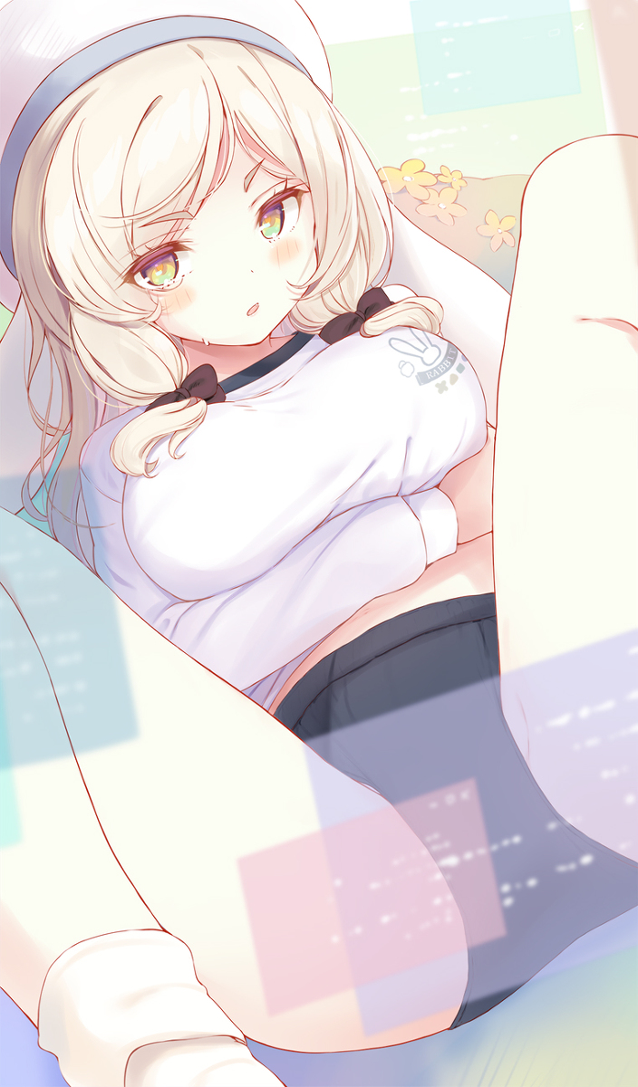 This is a pixiv picture whose title is 体操服バニー娘2スペース.