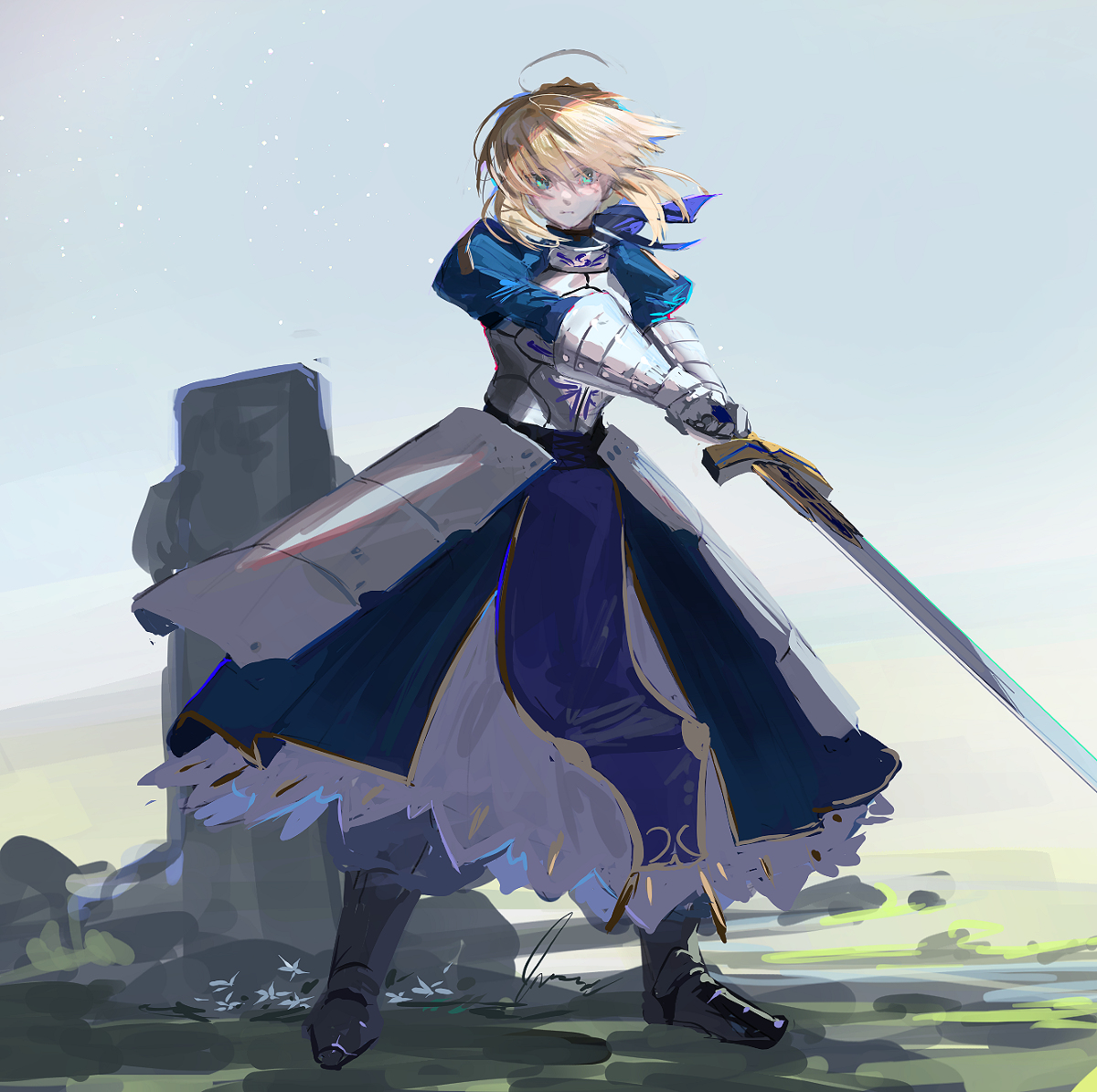 This is a pixiv picture whose title is セイバー.