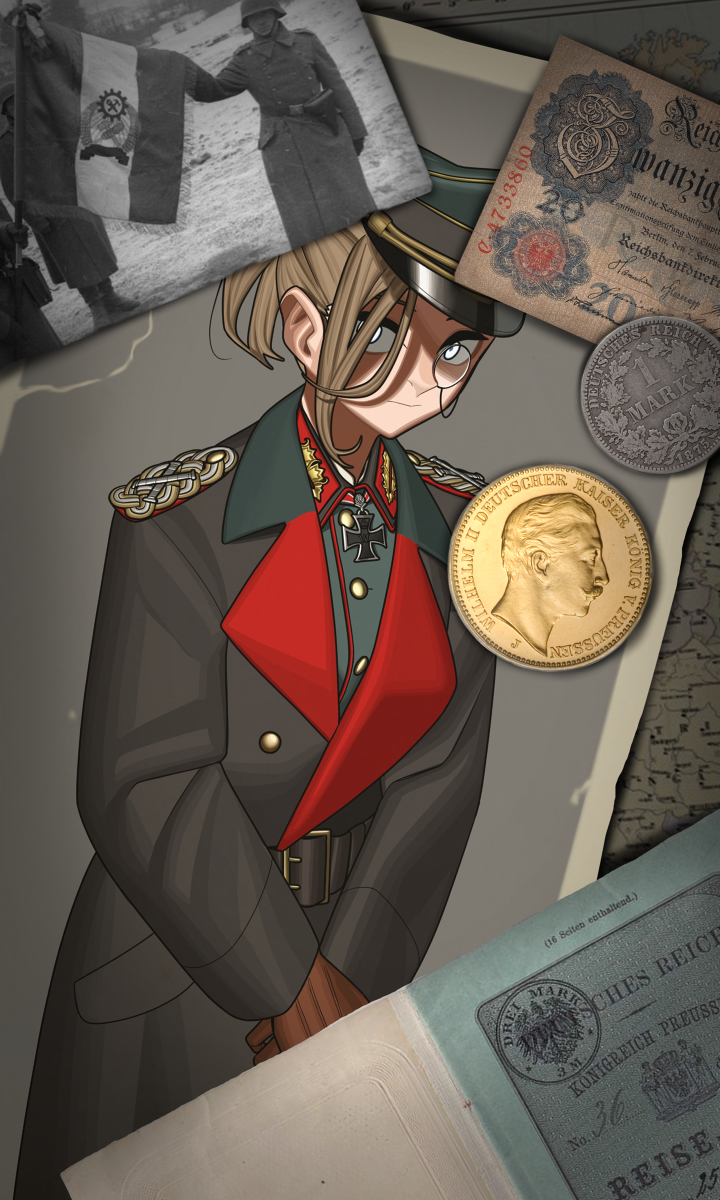 This is a pixiv picture whose title is german empire waifu remake.