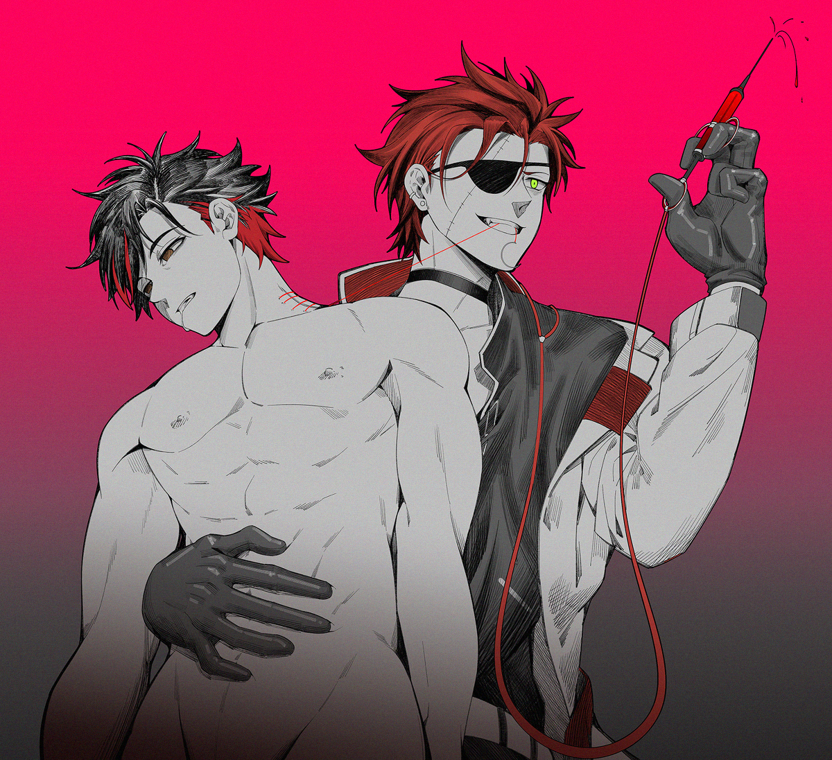 This is a pixiv picture whose title is 怪医.