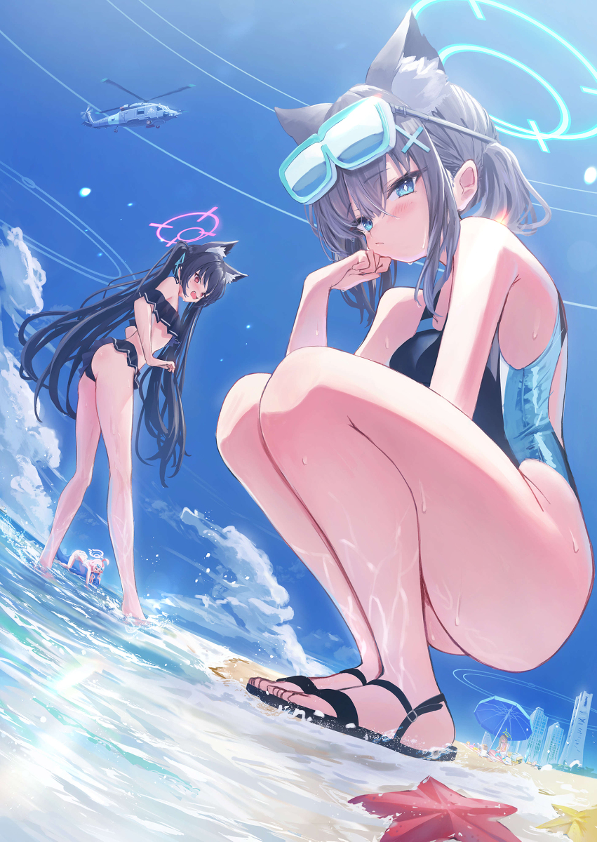 This is a pixiv picture whose title is 水着アビドス.