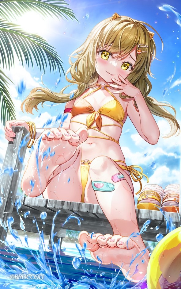 This is a pixiv picture whose title is 先輩、どこ見てるんすか？.