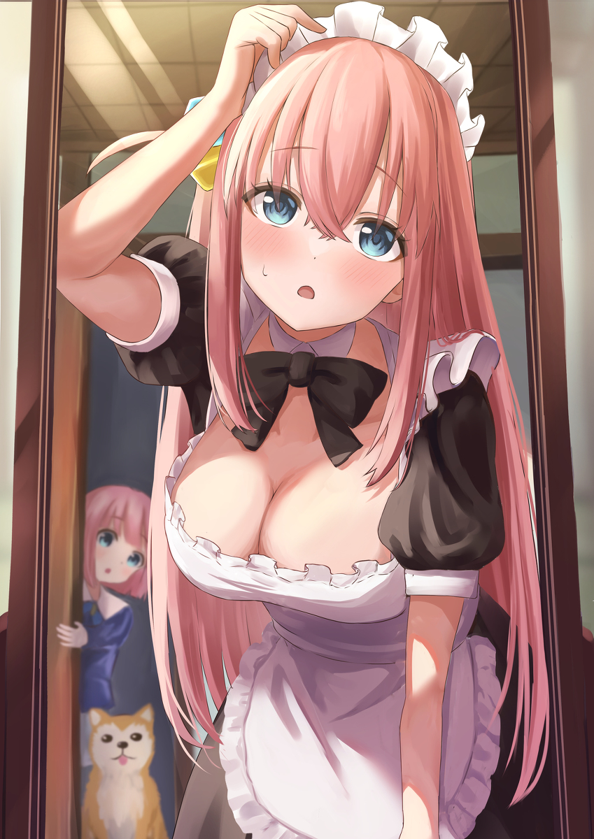 This is a pixiv picture whose title is 「似合ってるかな？」.