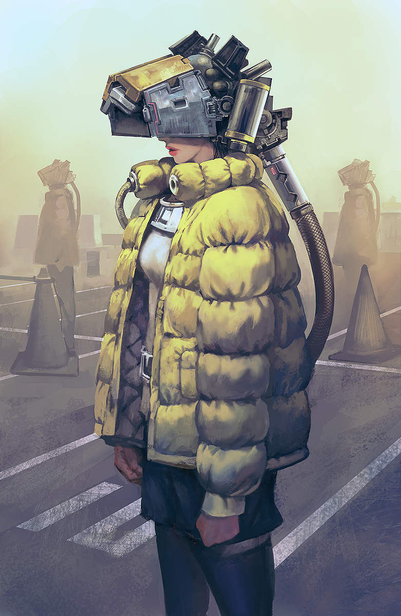 This is a pixiv picture whose title is Radiation Woman.