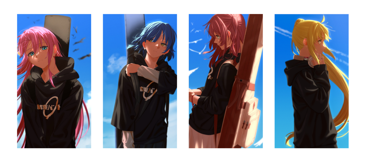 This is a pixiv picture whose title is 結束バンド.