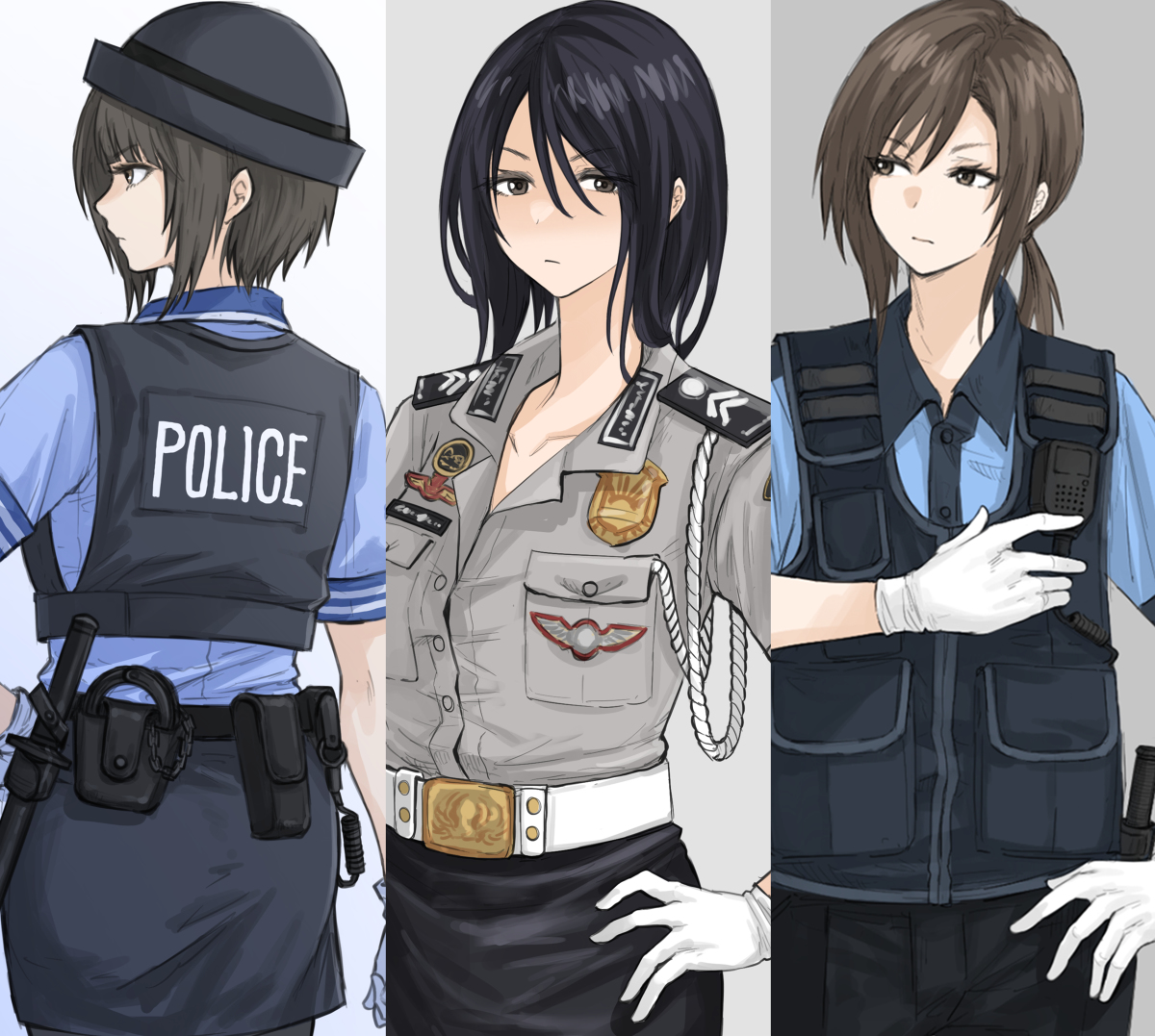 This is a pixiv picture whose title is 婦警さん's.