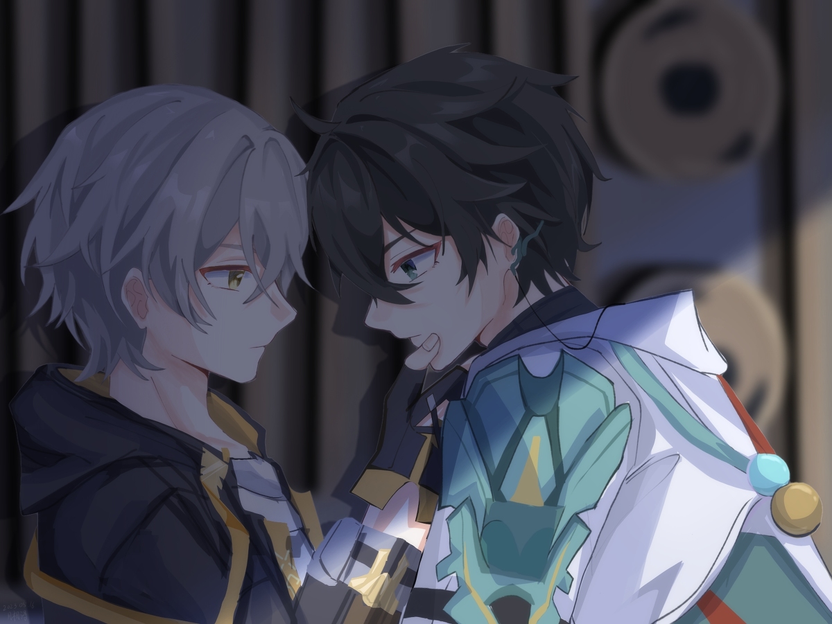 This is a pixiv picture whose title is 丹穹【丹恒×穹（崩铁男主）】.