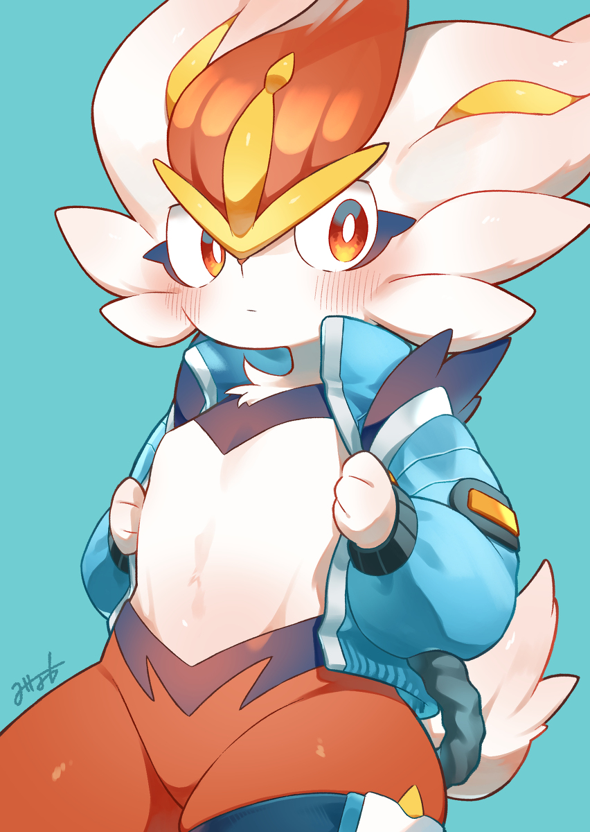 This is a pixiv picture whose title is 前開き.
