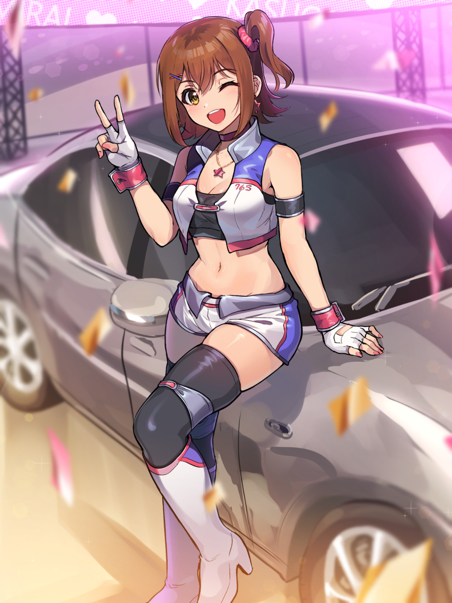 This is a pixiv picture whose title is レーシングガール未来.