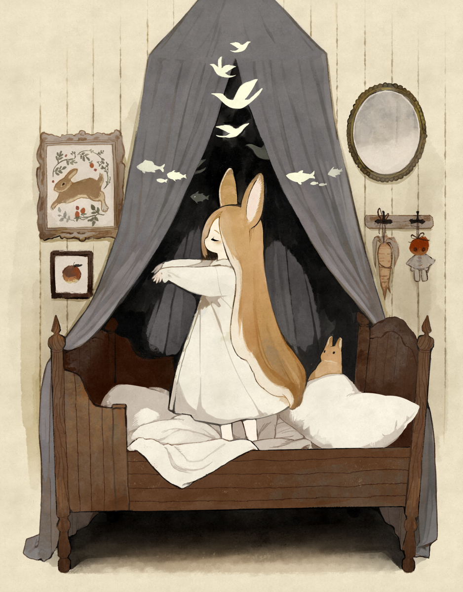 This is a pixiv picture whose title is 夢遊病うさぎ.