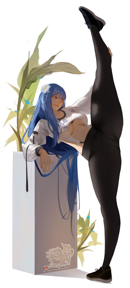 This is a pixiv picture whose title is Next reward : My OC's Fat Legs.