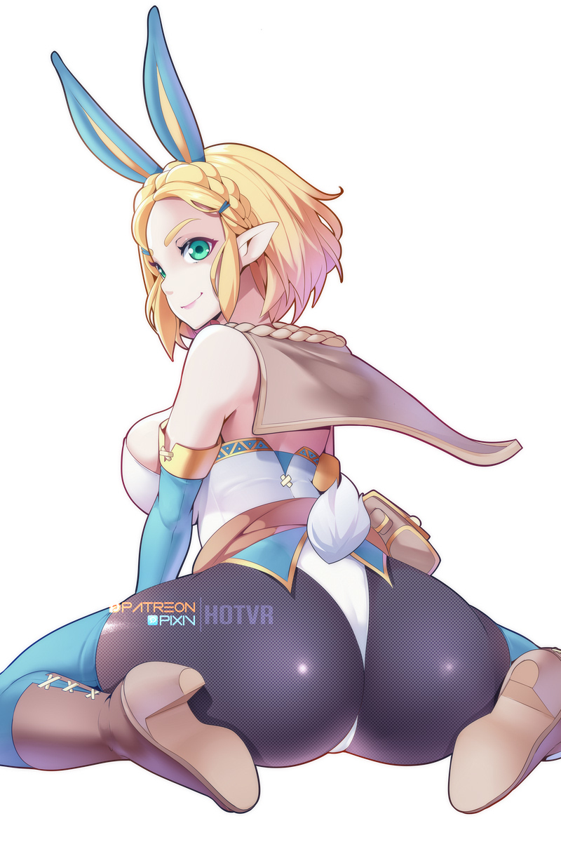 This is a pixiv picture whose title is Zelda bunniefied.