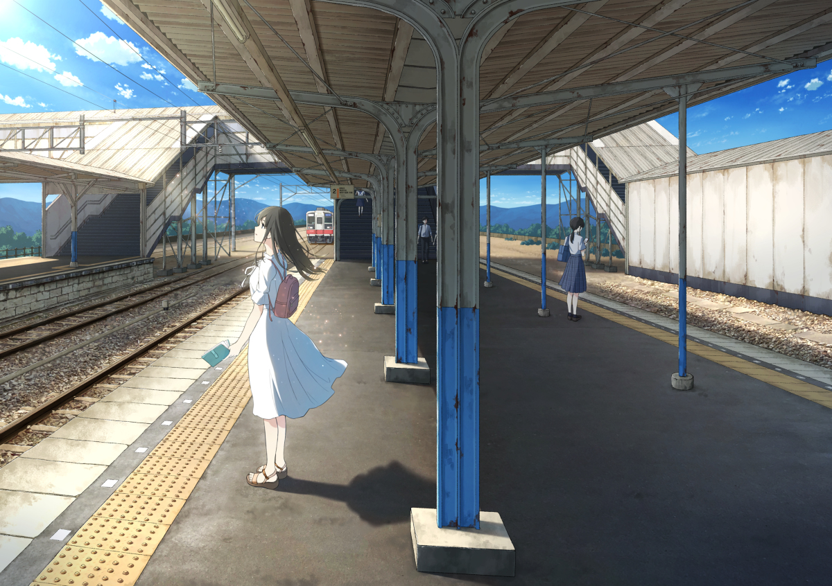 This is a pixiv picture whose title is ナミダ列車 1時間5分、君とたどる奇跡.