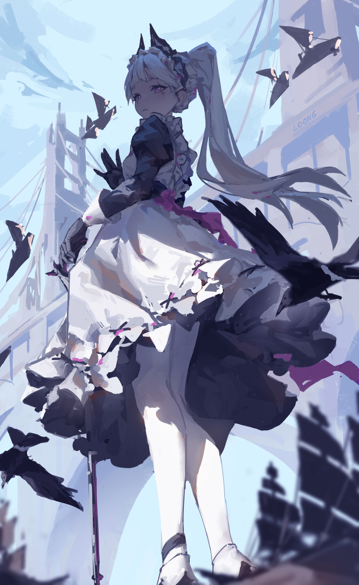 This is a pixiv picture whose title is 飞羽.