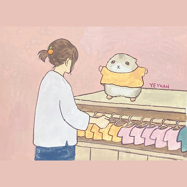 This is a pixiv picture whose title is 試着.