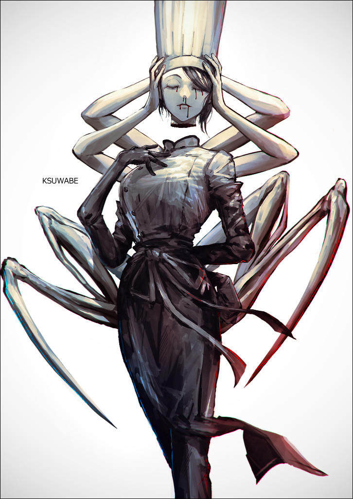 This is a pixiv picture whose title is 落下の悪魔.
