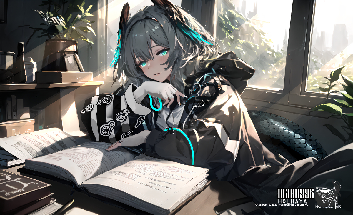 This is a pixiv picture whose title is 休憩的阅读.