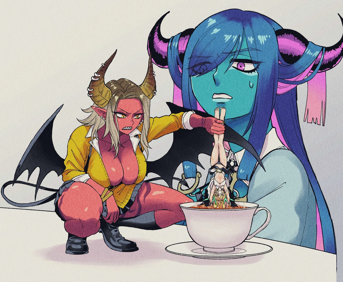 This is a pixiv picture whose title is サキュバス3人娘.