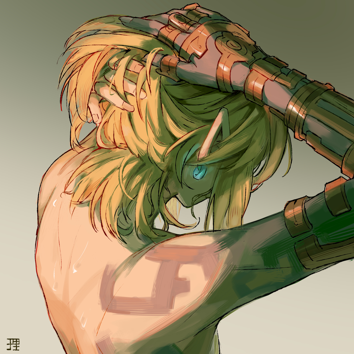 This is a pixiv picture whose title is 热.