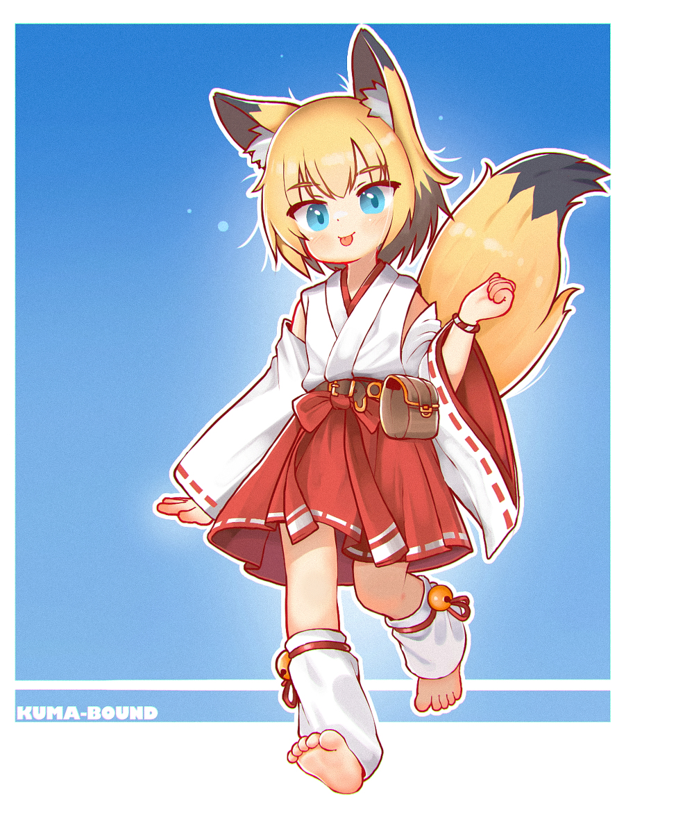 This is a pixiv picture whose title is 狐狐巫女~~mua~.