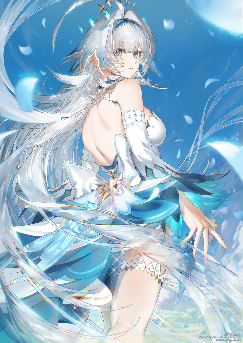 This is a pixiv picture whose title is 💙.