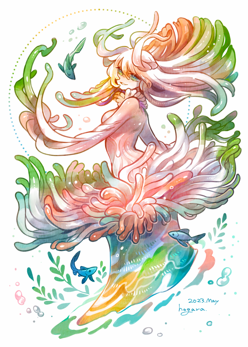 This is a pixiv picture whose title is イソギンチャクとお魚.