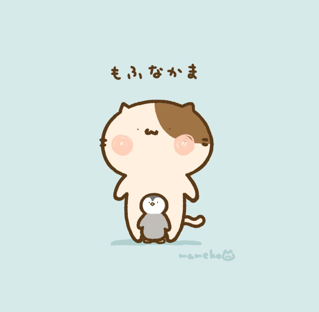 This is a pixiv picture whose title is 🐱🐧.